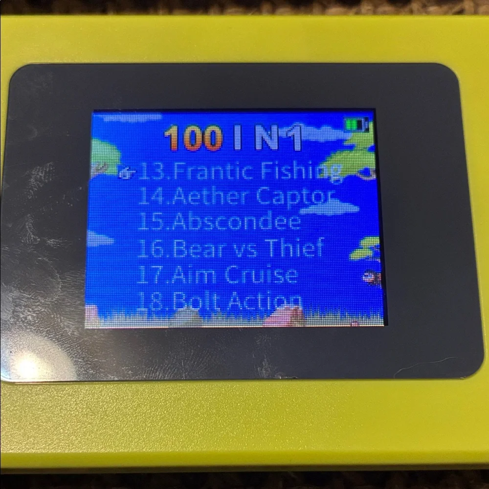 Next Level Apparel Neon Yellow-Green Handheld Game Console